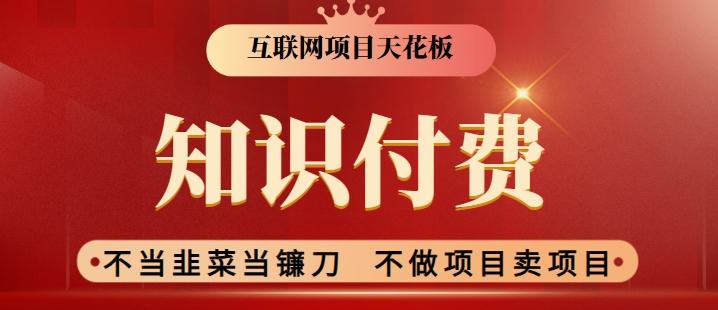 2024互联网项目天花板，新手小白也可以通过知识付费月入10W，实现财富自由【揭秘】-彼飞网创