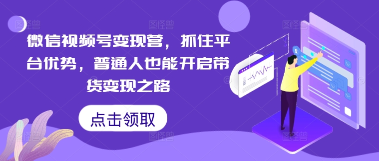 微信视频号变现营，抓住平台优势，普通人也能开启带货变现之路-彼飞网创