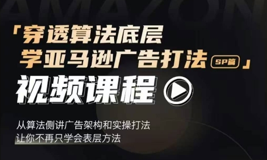 穿透算法底层，学亚马逊广告打法SP篇，从算法侧讲广告架构和实操打法，让你不再只学会表层方法-彼飞网创