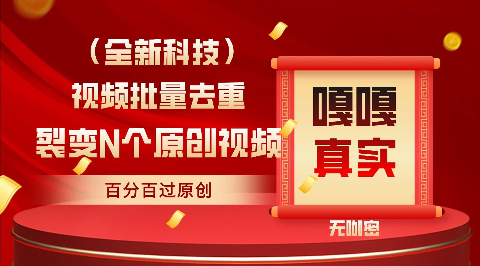 最新全自动去重技术，批量操作百分百过原创-彼飞网创