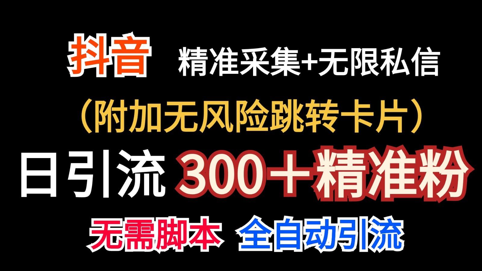 抖音无限暴力私信机(附加无风险跳转卡片)日引300＋精准粉-彼飞网创