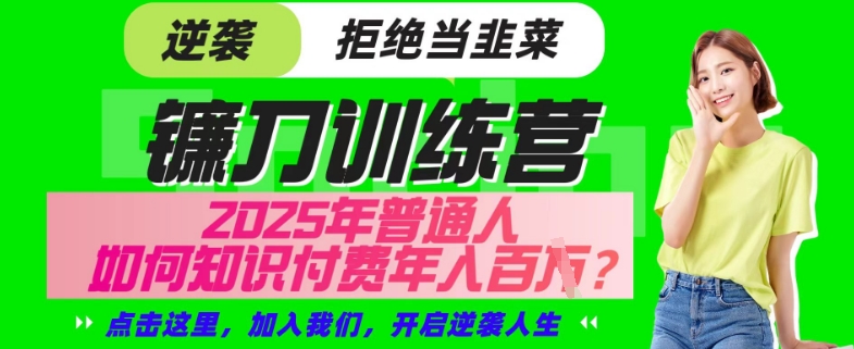 【网创项目终点站-镰刀训练营超级IP合伙人】25年普通人如何通过“知识付费”年入百个-仅此一版【揭秘】-彼飞网创