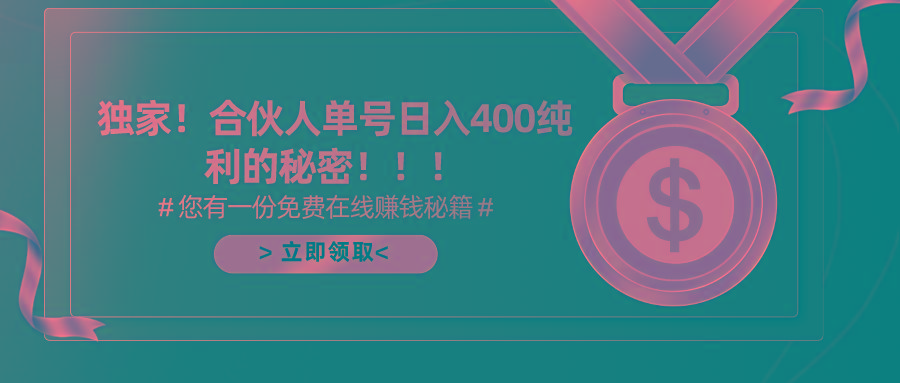(10028期)合伙人广告撸金最新玩法，每天单号400纯利-彼飞网创