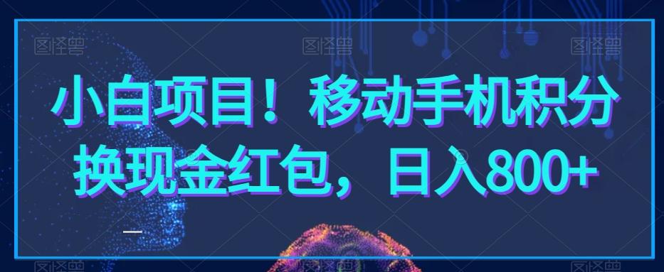 小白项目！移动手机积分换现金红包，日入800+-彼飞网创