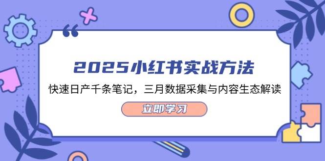 2025小红书实战方法，快速日产千条笔记，三月数据采集与内容生态解读-彼飞网创