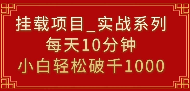 挂载项目，小白轻松破1000，每天10分钟，实战系列保姆级教程【揭秘】-彼飞网创