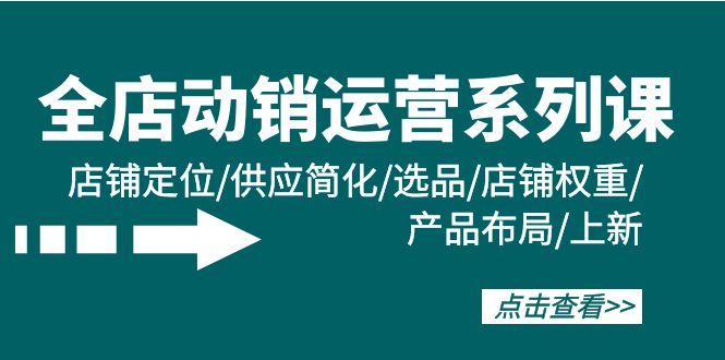 (9845期)全店·动销运营系列课：店铺定位/供应简化/选品/店铺权重/产品布局/上新-彼飞网创