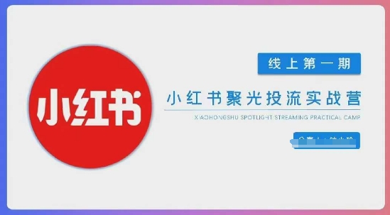 小红书聚光陪跑第一期，教你从0到1玩转小红书聚光投流，搭建小红书付费投流团队，更快的见到效果-彼飞网创