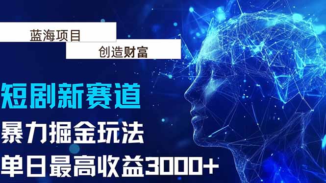 抖音新赛道，暴力掘金玩法，单日收益最高3000+-彼飞网创