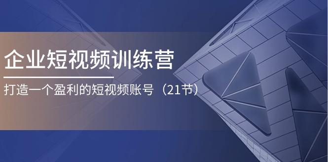 企业短视频训练营：打造一个盈利的短视频账号(21节-彼飞网创