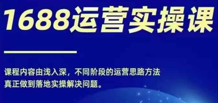 1688实操运营课，零基础学会1688实操运营，电商年入百万不是梦-彼飞网创