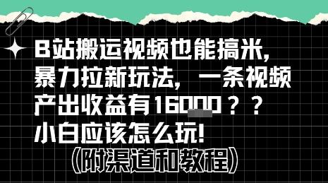 b站掘金计划？搬运视频也能挣拉新的收益，小白应该怎么玩！-彼飞网创