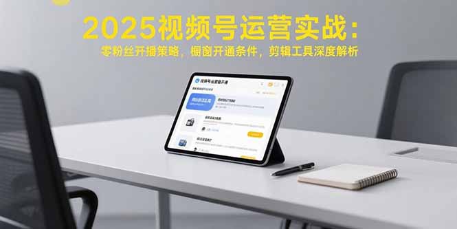 2025视频号运营实战：零粉丝开播策略，橱窗开通条件，剪辑工具深度解析-彼飞网创