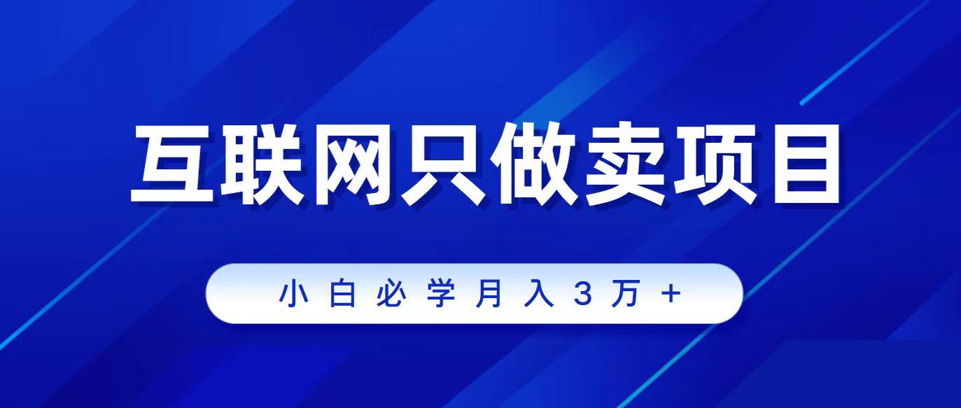 (9623期)互联网的尽头就是卖项目，被割过韭菜的兄弟们必看！轻松月入三万以上！-彼飞网创