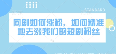 网剧如何涨粉，如何精准地去涨我们的短剧粉丝-彼飞网创