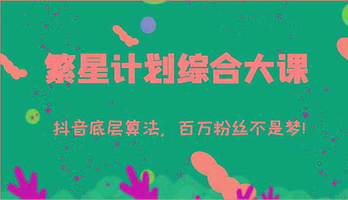 2024繁星计划综合大课：抖音底层算法，百万粉丝不是梦!(77节)-彼飞网创