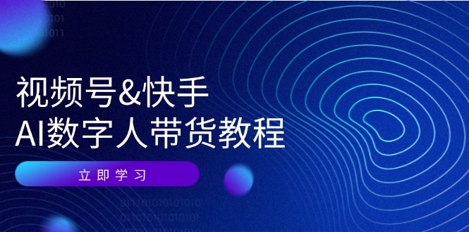 视频号快手AI数字人带货教程：认知、技术、运营、拓展与资源变现-彼飞网创