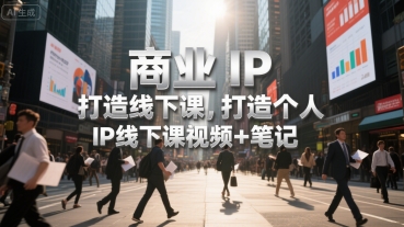 商业IP打造线下课，打造个人 IP线下课视频+笔记-彼飞网创