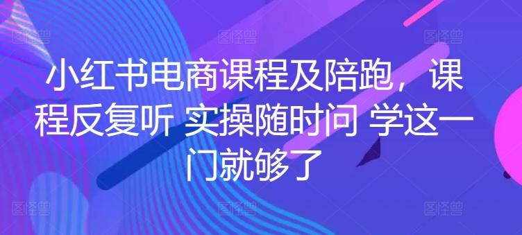 小红书电商课程及陪跑，课程反复听 实操随时问 学这一门就够了-彼飞网创