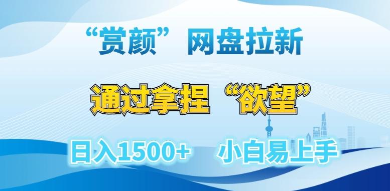 “赏颜”网盘拉新赛道，通过拿捏“欲望”日入1500+，小白易上手【揭秘】-彼飞网创