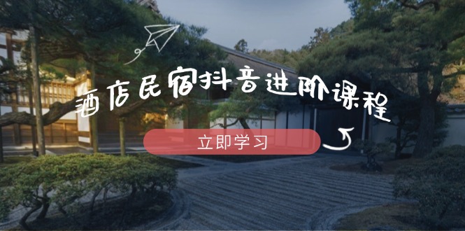 酒店民宿抖音进阶课程，掌握流量渠道与推流逻辑，打造爆款内容-彼飞网创
