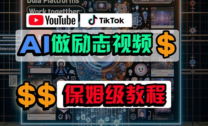 利用AI制作励志视频，在YouTube和TikTok赚钱，小白可做(附工具-彼飞网创