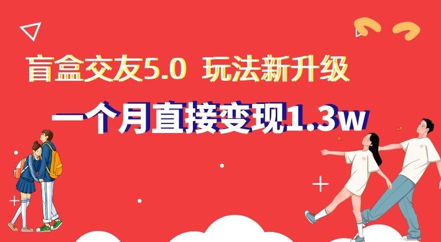 盲盒交友5.0，玩法全新升级，一个月直接变现1.3W，新手小白轻松上手【揭秘】-彼飞网创