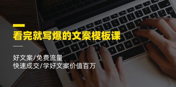 看完就 写爆的文案模板课，好文案/免费流量/快速成交/学好文案价值百万-彼飞网创
