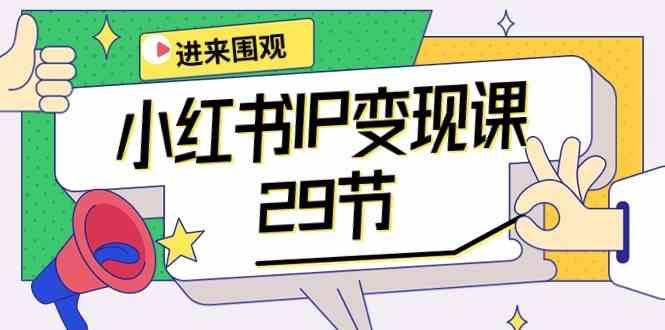 小红书IP变现课：开店/定位/IP变现/直播带货/爆款打造/涨价秘诀/等等/29节-彼飞网创