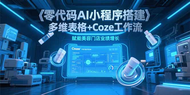 零代码AI小程序搭建，多维表格+Coze工作流，赋能美容门店业绩增长-彼飞网创