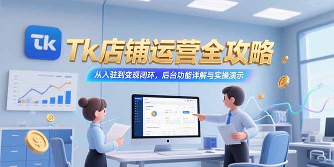 Tk店铺运营全攻略，从入驻到变现闭环，后台功能详解与实操演示-彼飞网创