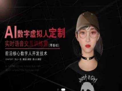 AI数字虚拟人定制，实时语音交互训练营(零基础)，前沿核心数字人开发技术-彼飞网创
