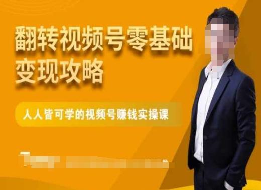 微信视频号零基础变现攻略，人人皆可学的视频号赚钱实操课-彼飞网创