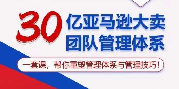 30亿亚马逊大卖团队管理体系，一套课，帮你重塑管理体系与管理技巧-彼飞网创