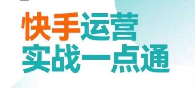 快手运营实战一点通，这套课用小白都能学会的方法教你抢占用户，做好生意-彼飞网创