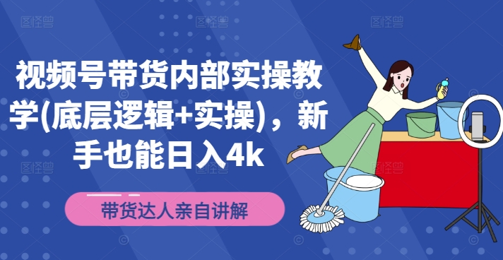 视频号带货内部实操教学(底层逻辑+实操)，新手也能日入4k-彼飞网创