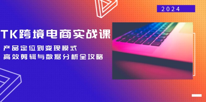 TK跨境电商实战课：产品定位到变现模式，高效剪辑与数据分析全攻略-彼飞网创