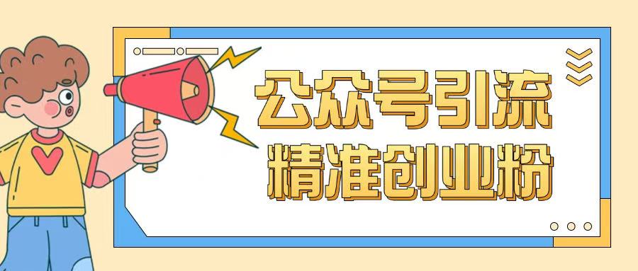 公众号引流创业粉玩法，0基础即可轻松掌握流量-彼飞网创