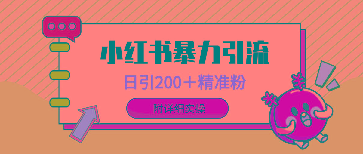 (9582期)小红书暴力引流大法，日引200＋精准粉，一键触达上万人，附详细实操-彼飞网创