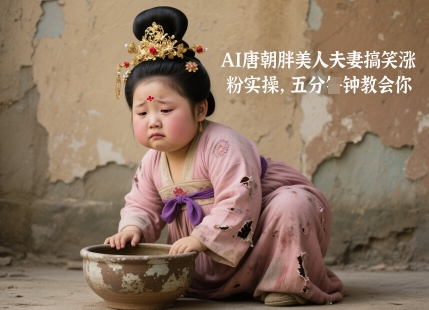 AI唐朝胖美人夫妻搞笑涨粉实操，五分钟教会你-彼飞网创