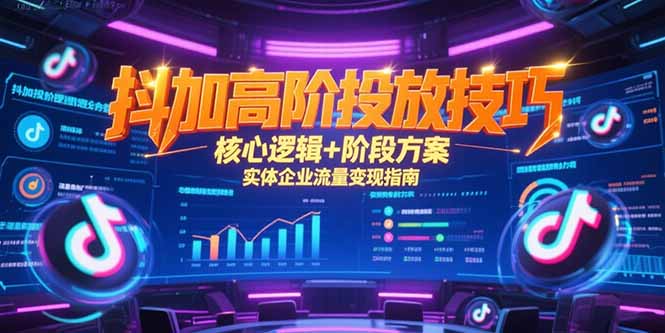 抖加高阶投放技巧，核心逻辑+阶段方案，实体企业流量变现指南-彼飞网创
