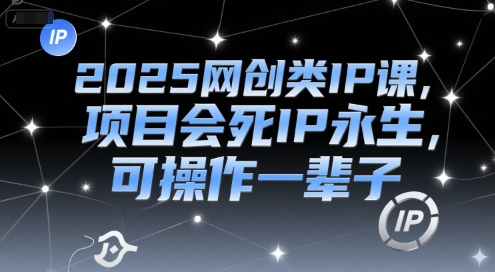 2025网创类IP课，项目会死IP永生，可操作一辈子-彼飞网创