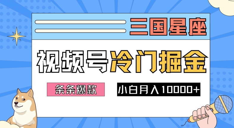 2024视频号三国冷门赛道掘金，条条视频爆款，操作简单轻松上手，新手小白也能月入1w-彼飞网创