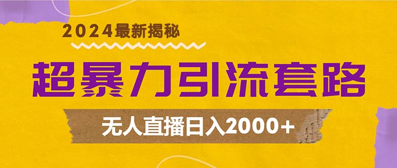 超暴力引流套路，无人直播日入2000+-彼飞网创