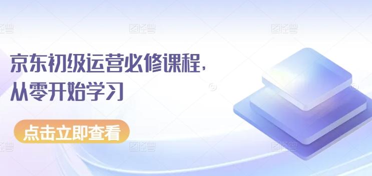 京东初级运营必修课程，从零开始学习-彼飞网创