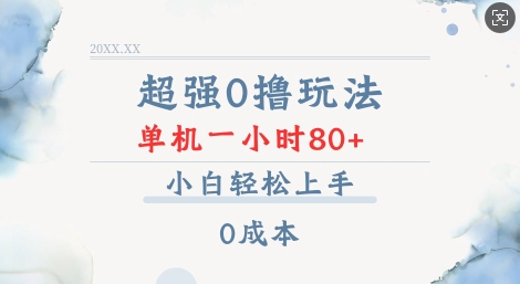超强0撸玩法 录录数据 单机 一小时轻松80+ 小白轻松上手 简单0成本【仅揭秘】-彼飞网创
