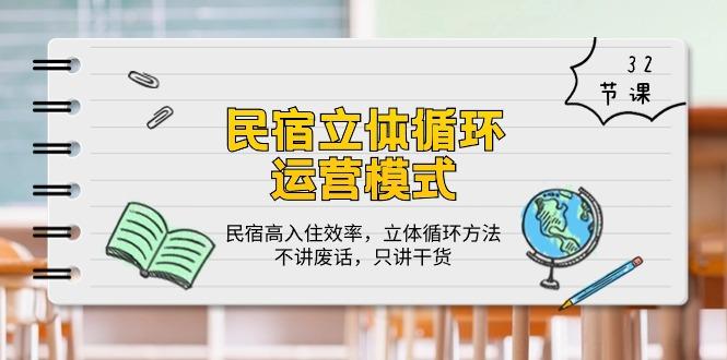 民宿 立体循环运营模式：民宿高入住效率，立体循环方法，只讲干货(32节-彼飞网创