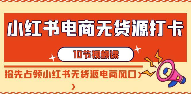 小红书电商无货源打卡，抢先占领小红书无货源电商风口(10节课)-彼飞网创