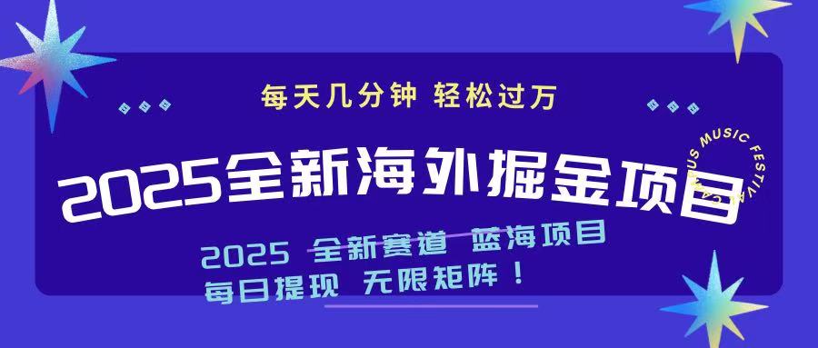 2025最新海外掘金项目 一台电脑轻松日入500+-彼飞网创