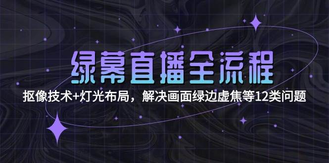 绿幕直播全流程：抠像技术+灯光布局，解决画面绿边虚焦等12类问题-彼飞网创